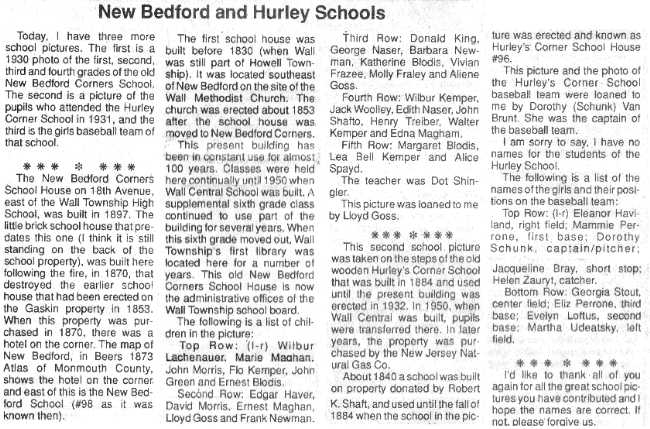 [Do You Remember New Bedford and Hurley Schools image 1]
